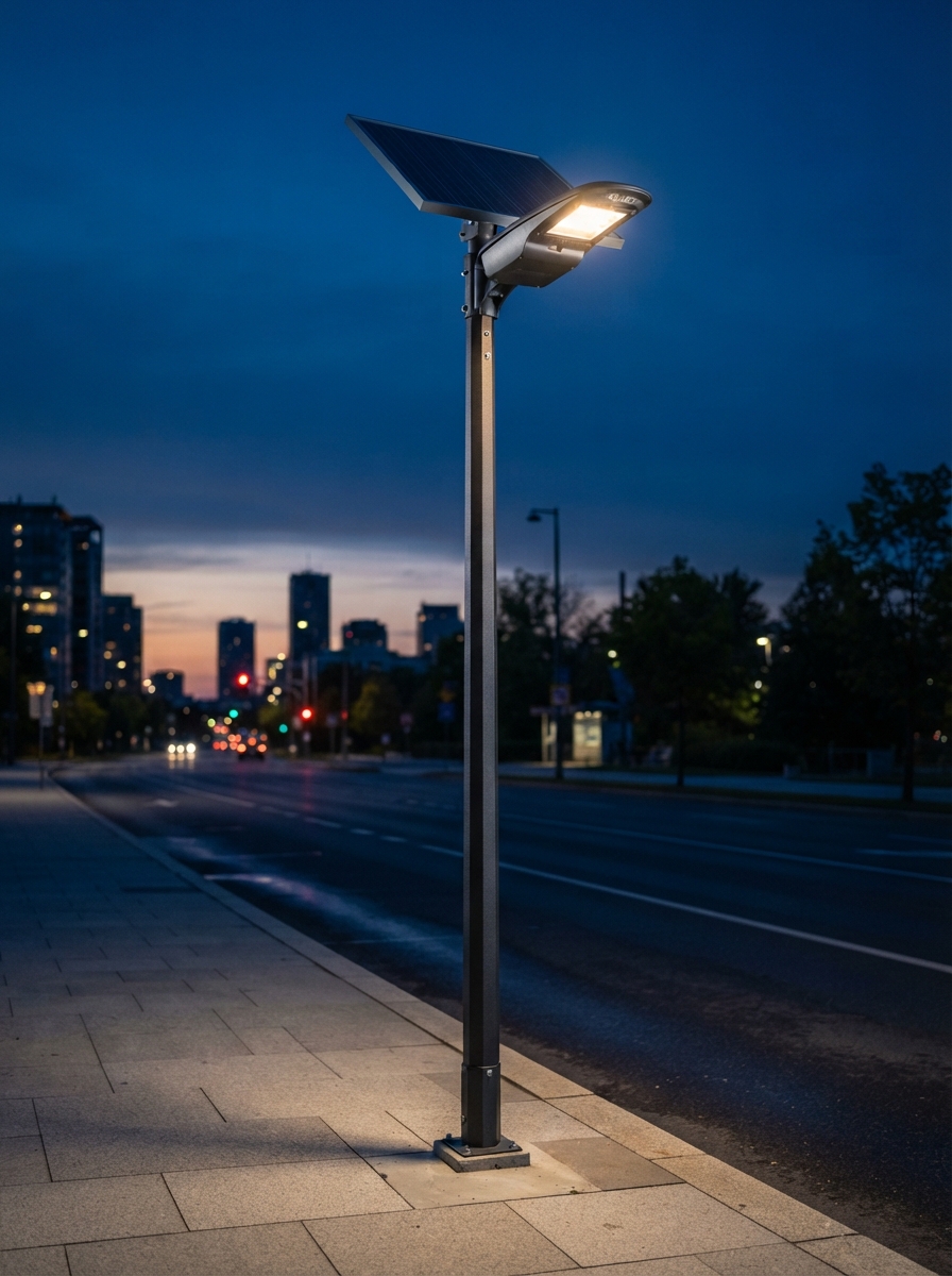 Commercial solar street lighting pole