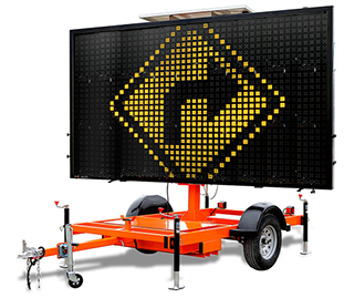 Solar full-matrix changeable message sign