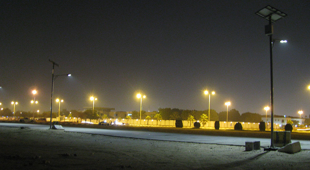 Solar LED street light in Dammam, Saudi Arabia