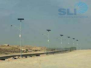 Solar street lighting installation for Saudi Aramco