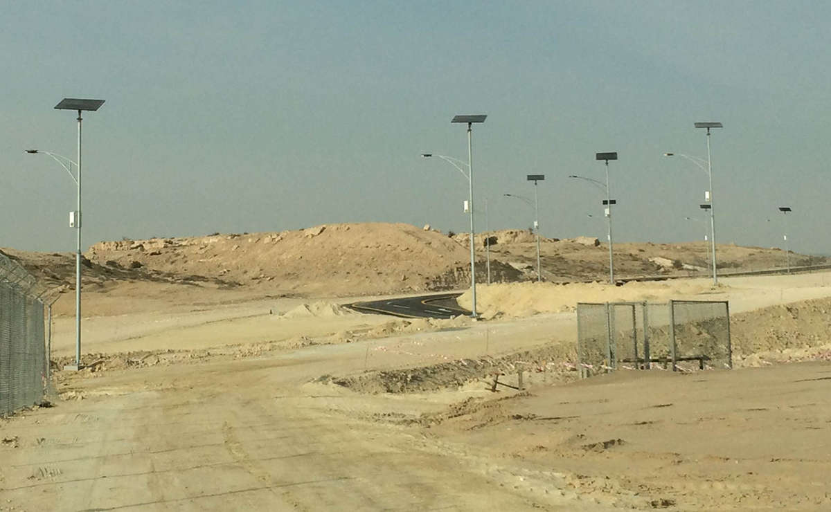 Solar lights installed in Saudi Arabia