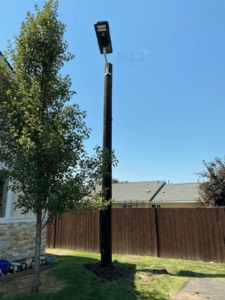 Solar LED lighting wood-pole retrofit in Ellensburg, Washington