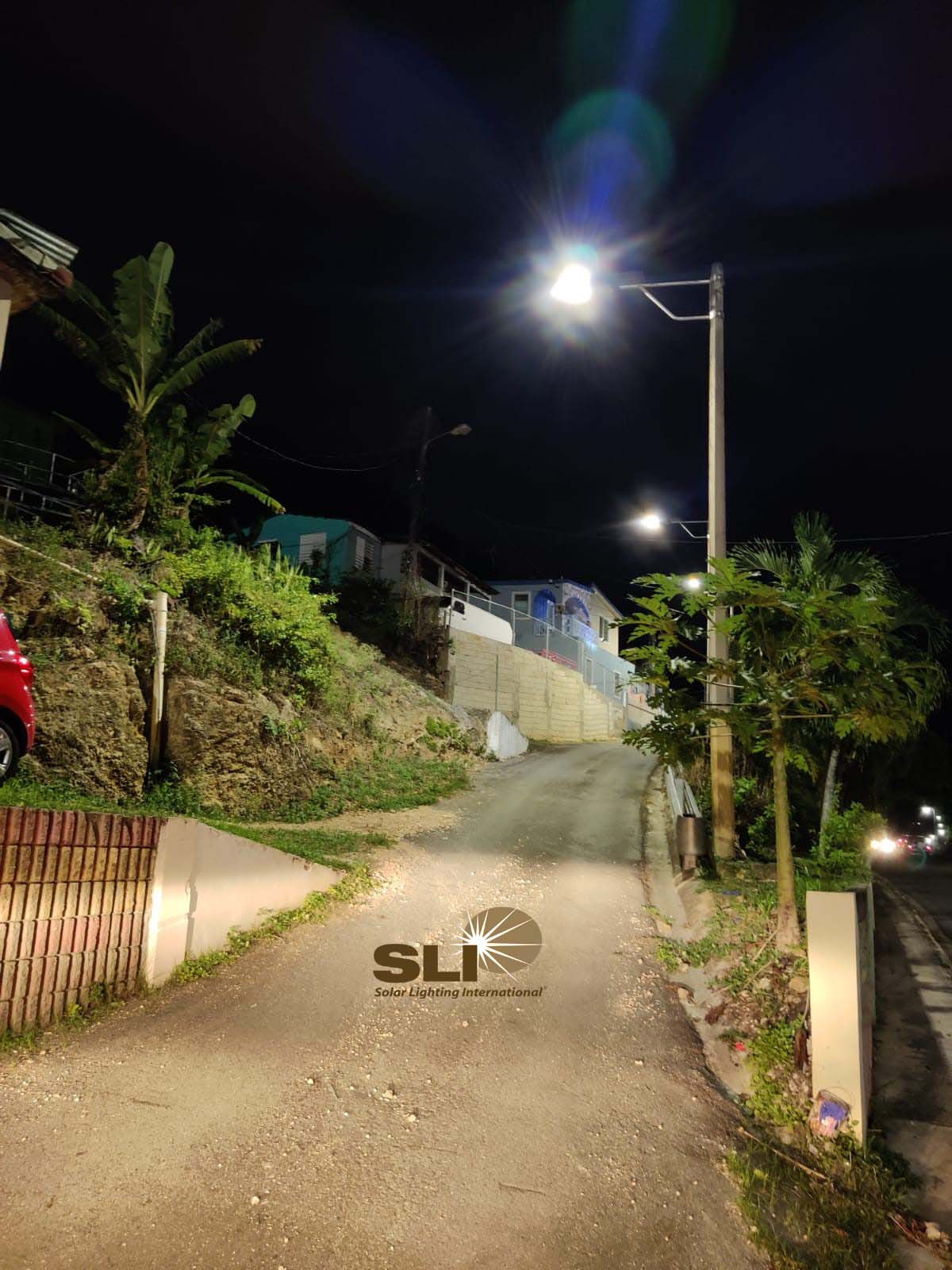 SLI Stealth solar LED street light in Puerto Rico