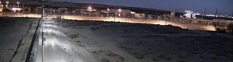 Solar wireless perimeter security cameras and lighting on a commercial site