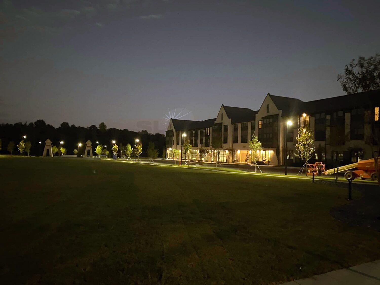 Solar street lighting installation in Georgia