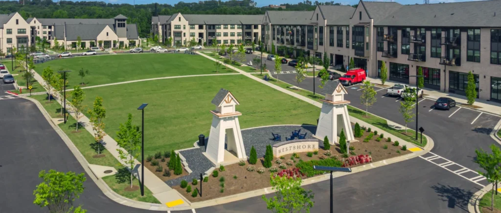 Solar sidewalk lighting in a residential community