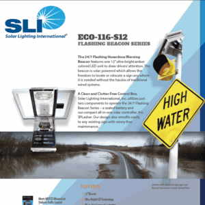 Solar high water detection warning spec sheet