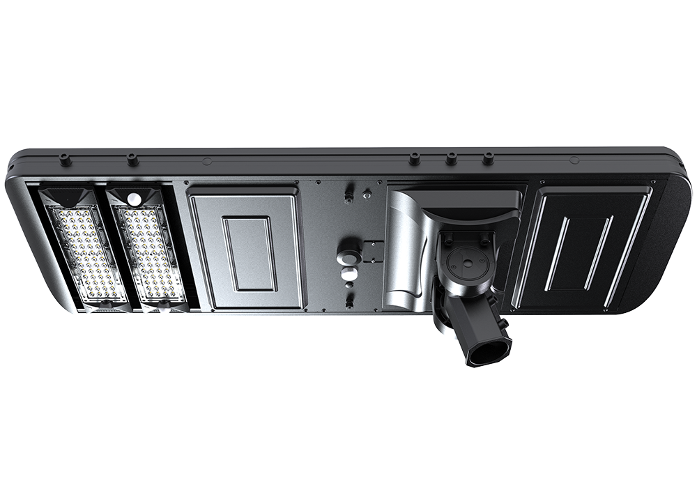 Luminaria solar LED serie Stealth con panel y bater&iacute;a integrados