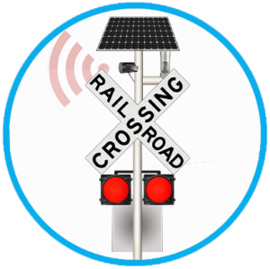 Solar railroad crossing system