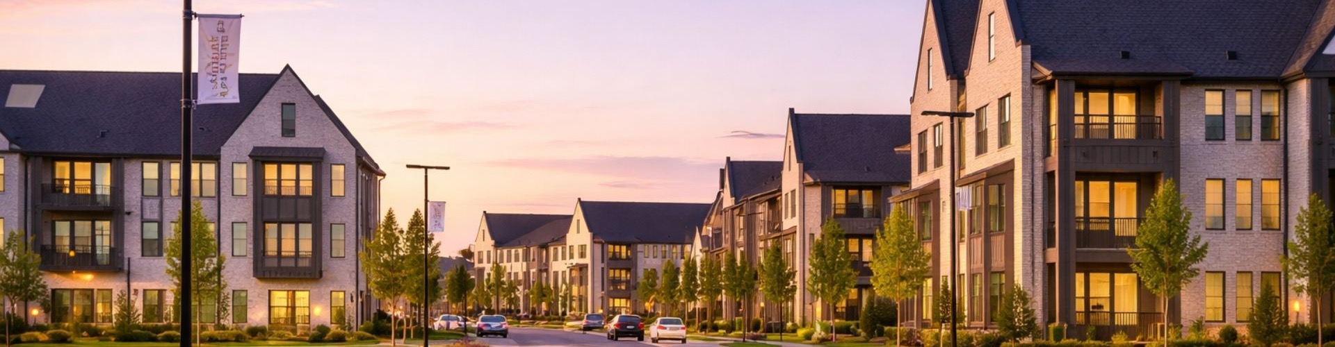 Fiberglass solar light poles in an HOA development