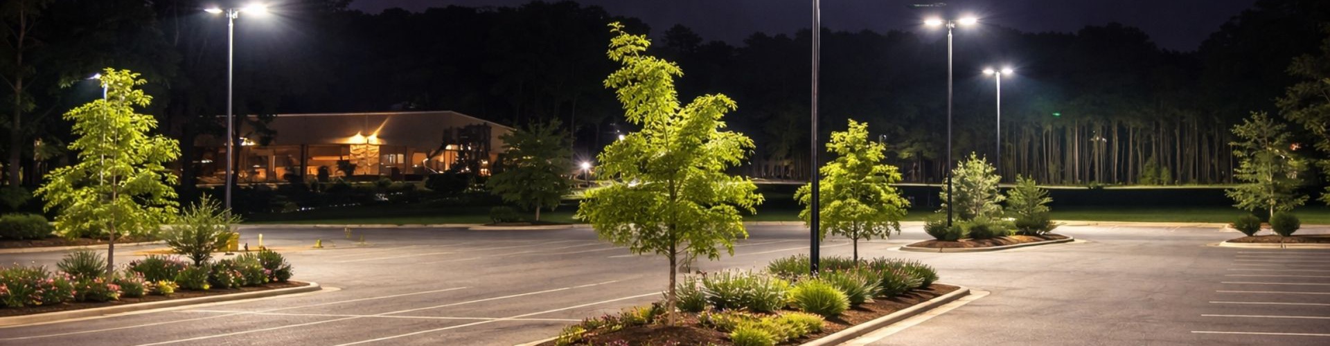 Hurricane-rated solar light poles at a community center