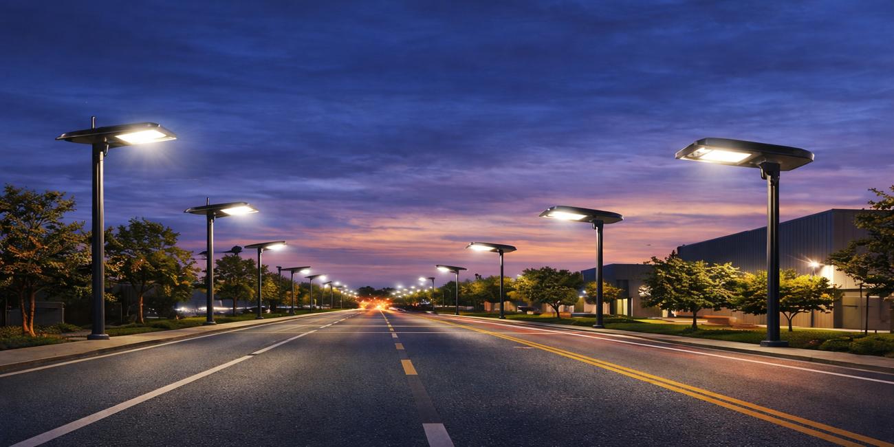Solar street lighting installation
